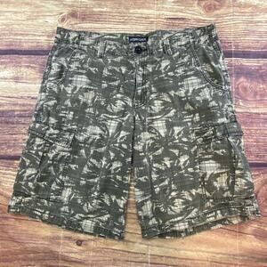 Y2K Modern Culture Tech Cargo Shorts Gorpcore Palm Tree Men Sz 36